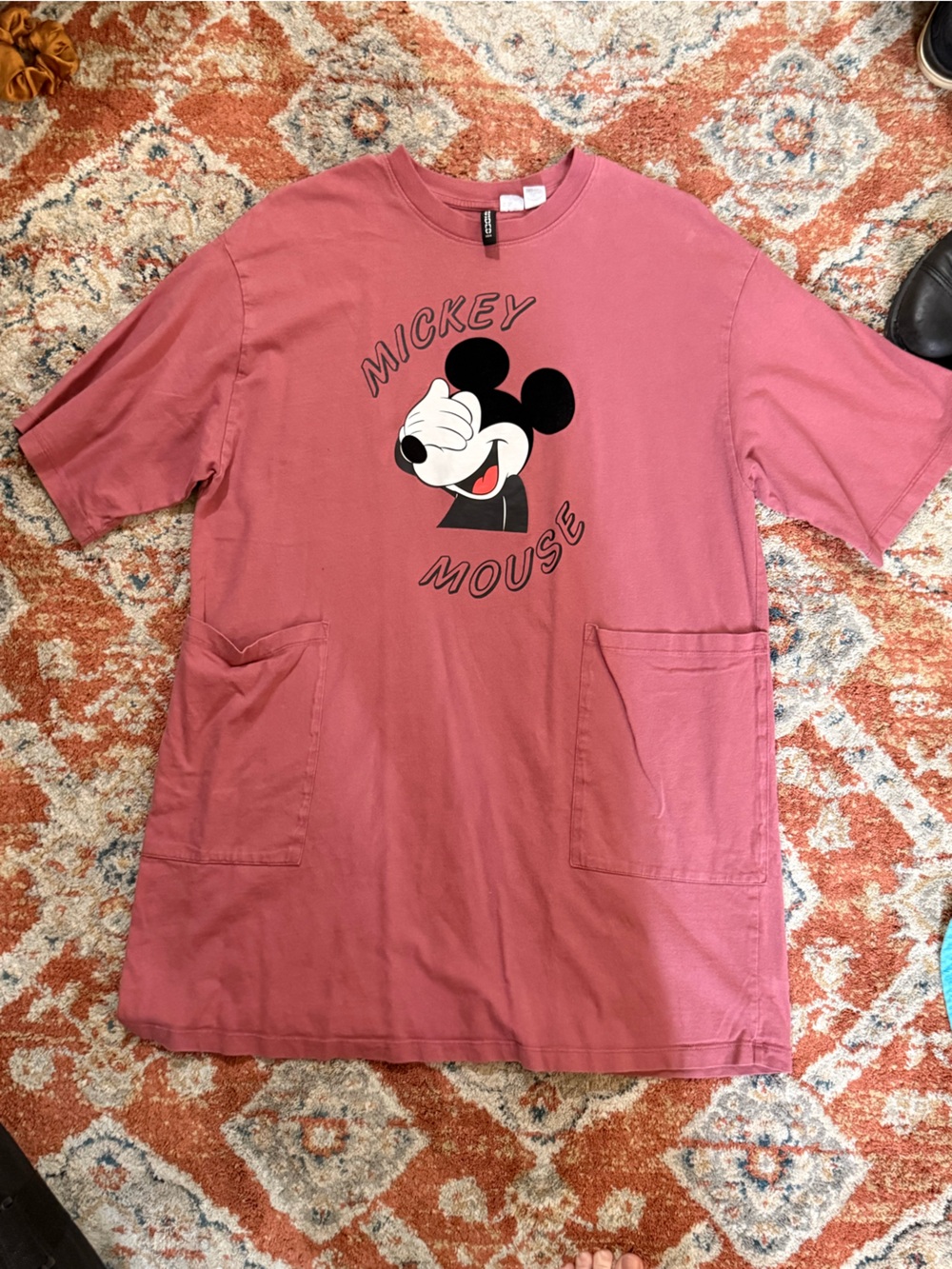 Disney Mickey Mouse Rose Pink T-Shirt Dress